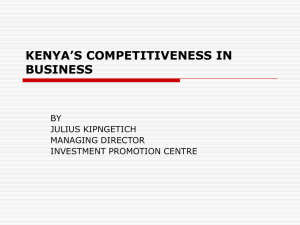 enhancing kenya`s potential to attract foreign direct investment