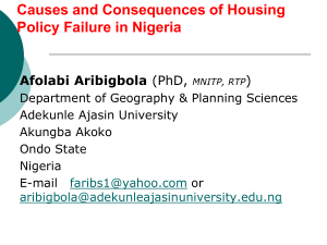AribigbolaHSA2012 - Housing Studies Association