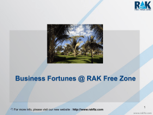 RAK-Free-Zone-Presentation - Lugano International Fiscal Forum