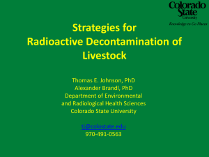 Strategies for Radioactive Decontamination of Livestock