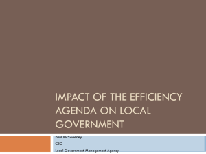 Impact of the efficiency agenda on Local Government - Co