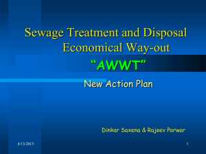 Sewage Treatment and Disposal Economical Way-out