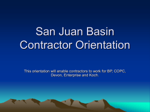 San Juan Basin Contractor Orientation