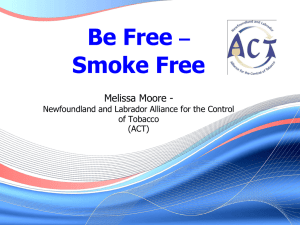 High School Presentation - Alliance for Control of Tobacco (ACT)