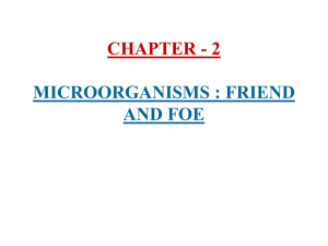CHAPTER - 2 MICROORGANISMS : FRIEND AND FOE