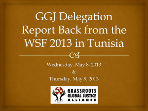 GGJ WSF 2013 Tunisia  - Grassroots Global Justice Alliance