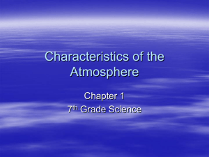 Notes for Chapter 1 "Characteristics of the Atmosphere"