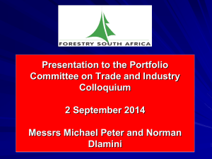 Presentation to Portfolio Committee of DTI 2 September 2014