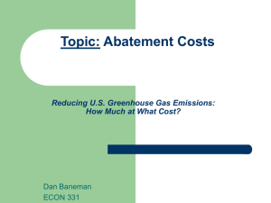 Abatement of Greenhouse Gas Emissions