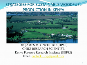 KEFRI: Sustainable Woodfuel