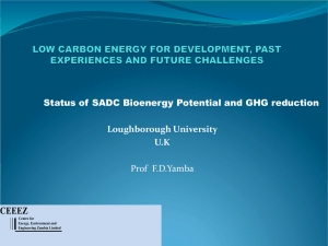 Bioenergy prospects, potential and application to a low carbon