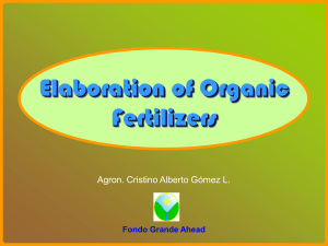 Elaboration of Organic Fertilizers