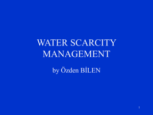 WATER SCARCITY MANAGEMENT