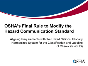 Hazard Communication 2012 presentation if from Gordon DeLeys