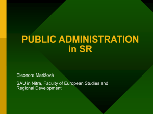 Public Administration in Slovakia (Eleonóra Marišová)