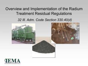 Overview and Implementation of Radium Treatment Residual