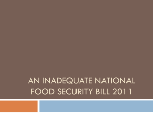Critique of NFSB - Right to Food Campaign