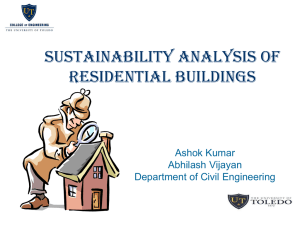 analysis of sustainability of a residential building in ohio