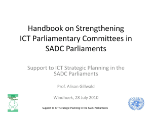 Handbook on Strengthening ICT Parliamentary Committees in