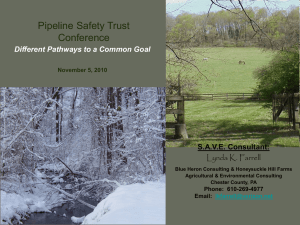 Creating a Chester County, PA coalition for pipeline safety, Lynda