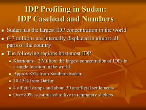 IDP Profiling in Sudan