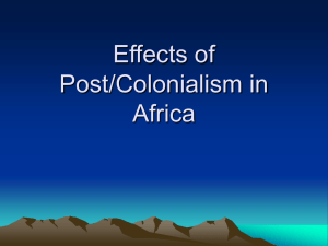 Effects of Colonialism in Africa