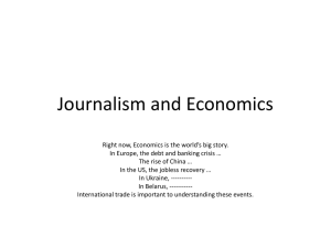 Journalism and Economics