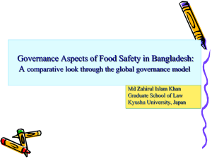 Food Safety Governance Reform in Bangladesh
