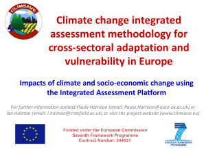 Impacts of climate and socio-economic change using the