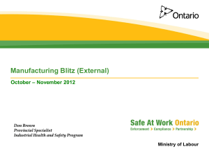 Ministry of Labour - Health & Safety Ontario