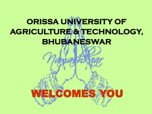 Orissa University of Agriculture & Technology.Bhubaneswar