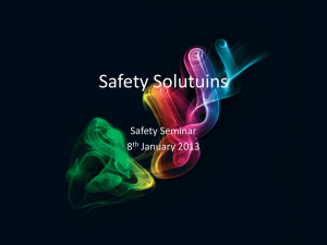 Safety Seminar Presentation 8th January 2013