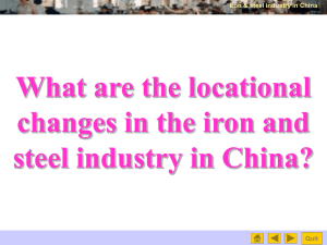 iron steel ind in Ch..