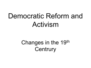 Democratic Reform and Activism - Lakeland Central School District