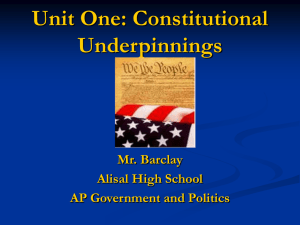 Unit 1 Constitutional Underpinnings Powerpoint