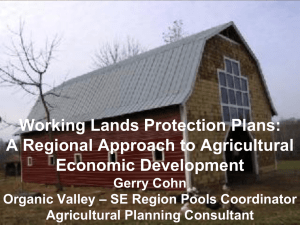 Working Lands Protection Plans