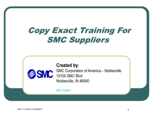 Supplier Copy Exact - SMC Corporation of America