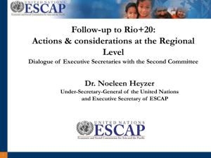 escap - The UN Regional Commissions