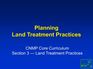 Planning Land Treatment Practices - ABE