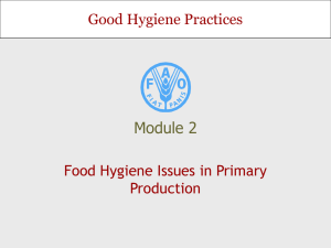 Food Hygiene Issues in Primary Production - Sp