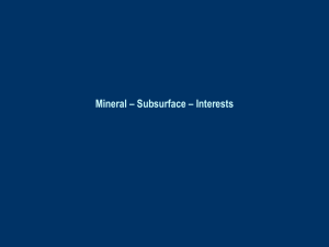 Mineral – Subsurface