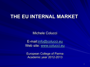 THE EU INTERNAL MARKET
