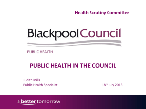 PUBLIC HEALTH - Blackpool Borough Council
