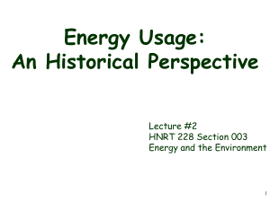 Patterns of Energy Consumption