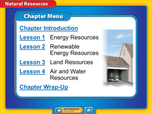 Lesson 1: Energy Resources