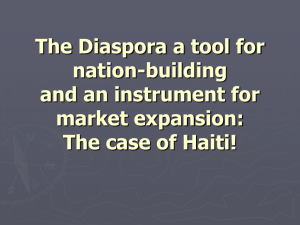 The Diaspora a tool for Nation building And an instrument for market