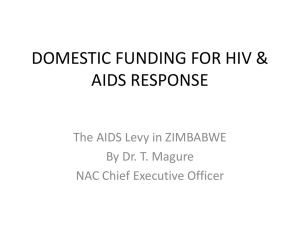 Domestic Funding - AIDS Watch Africa