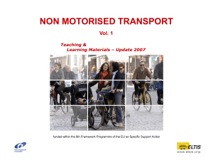 Cycling www.eu-portal.net NON MOTORISED TRANSPORT