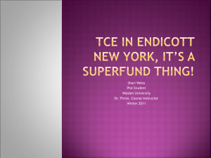TCE And the endicott New York Superfund Site