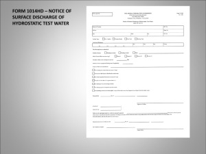 form 1014hd – notice of surface discharge of hydrostatic test water